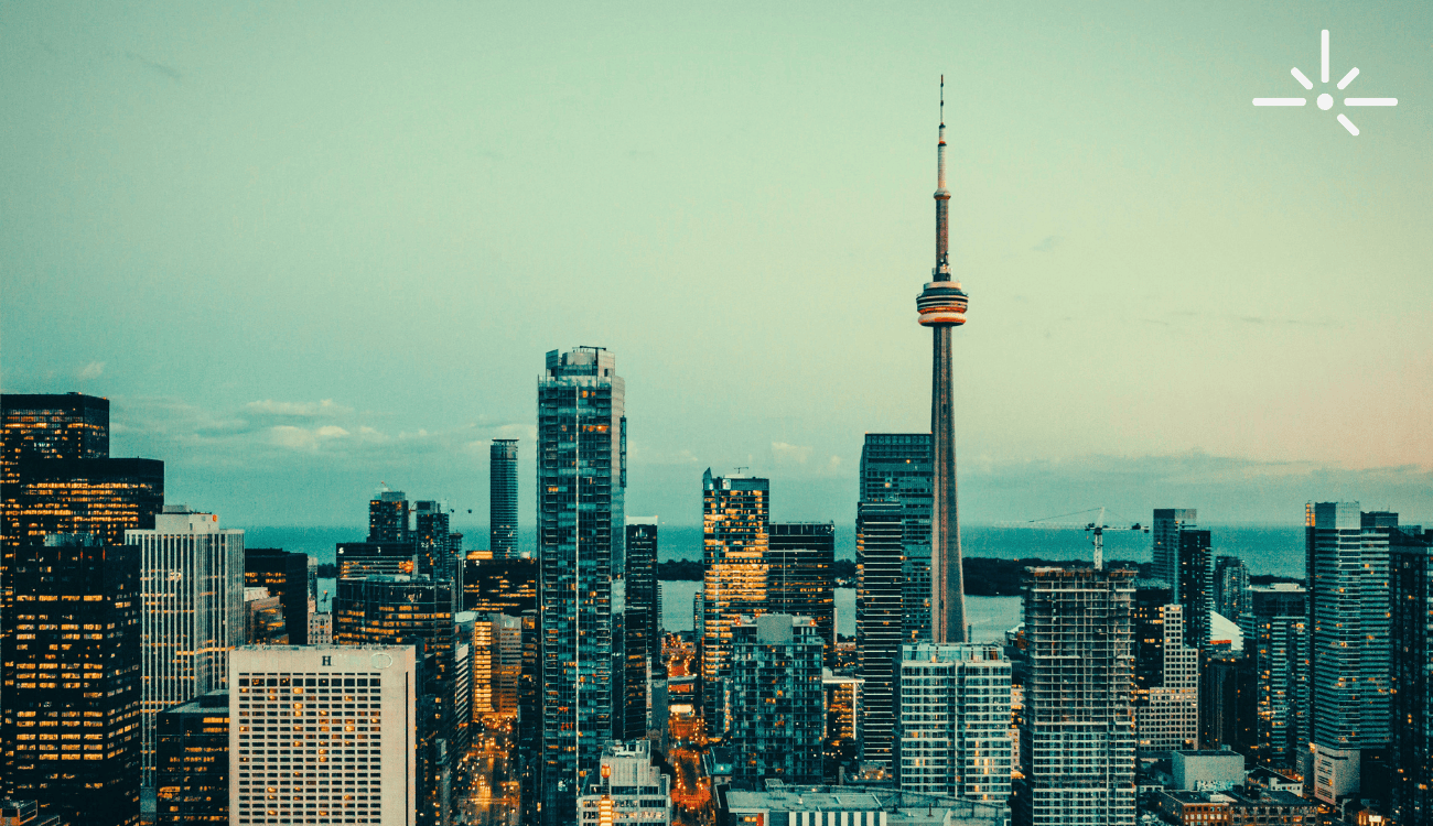toronto skyline with Pure Firefly logo